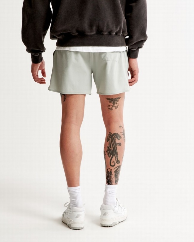 Abercrombie The 6 Inch Saturday Shorts Herr LjusGrå  | 0596-VNZKD