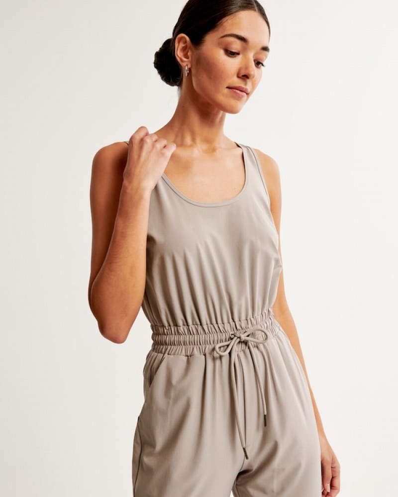 Abercrombie Traveler Jumpsuit Dam LjusGrå Bruna  | 9034-FQGWX