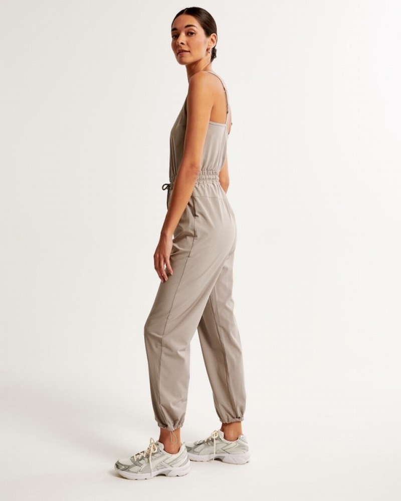 Abercrombie Traveler Jumpsuit Dam LjusGrå Bruna  | 9034-FQGWX