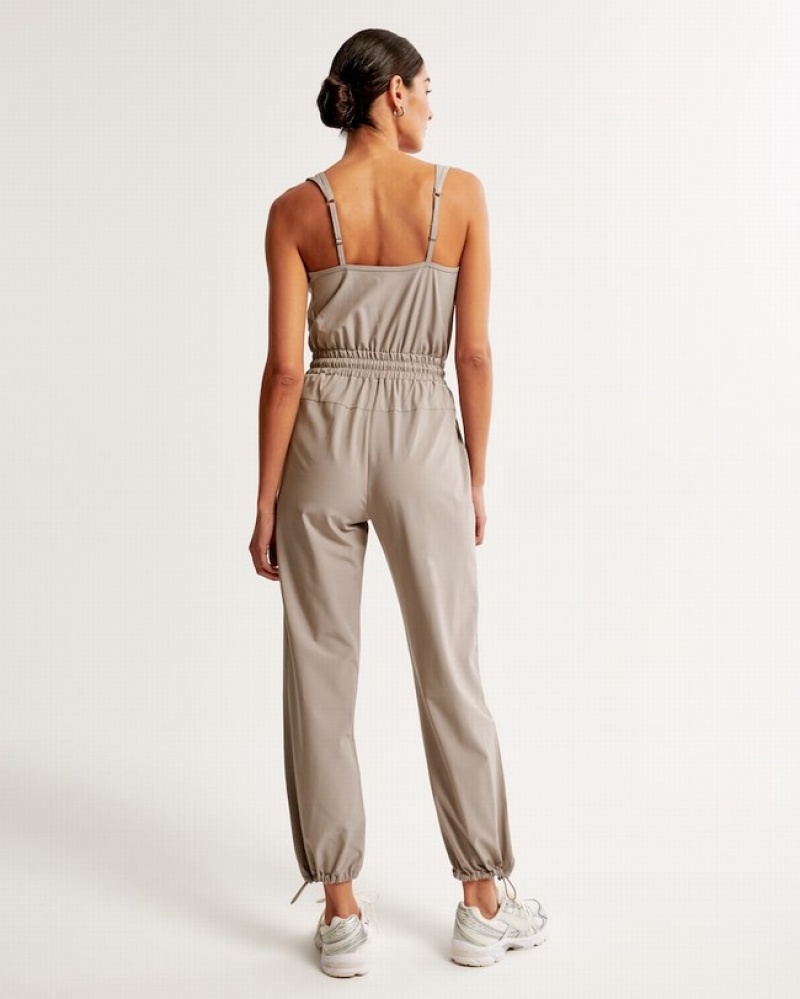 Abercrombie Traveler Jumpsuit Dam LjusGrå Bruna  | 9034-FQGWX