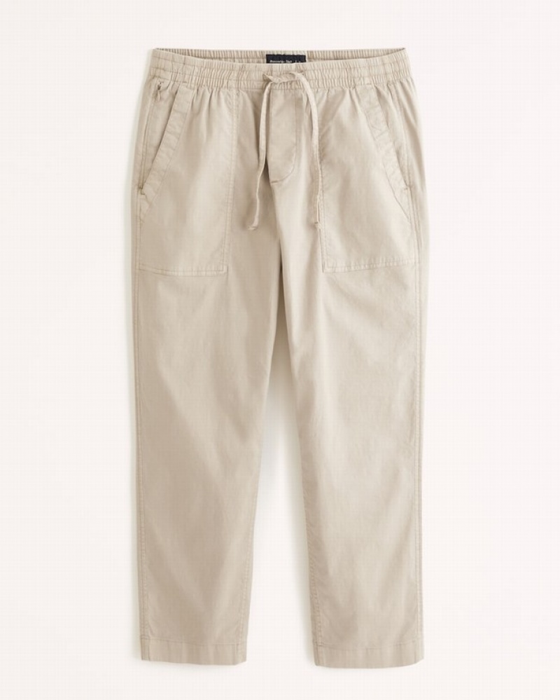 Abercrombie Utility Pull-on Byxor Herr LjusKhaki  | 9476-DEOUI