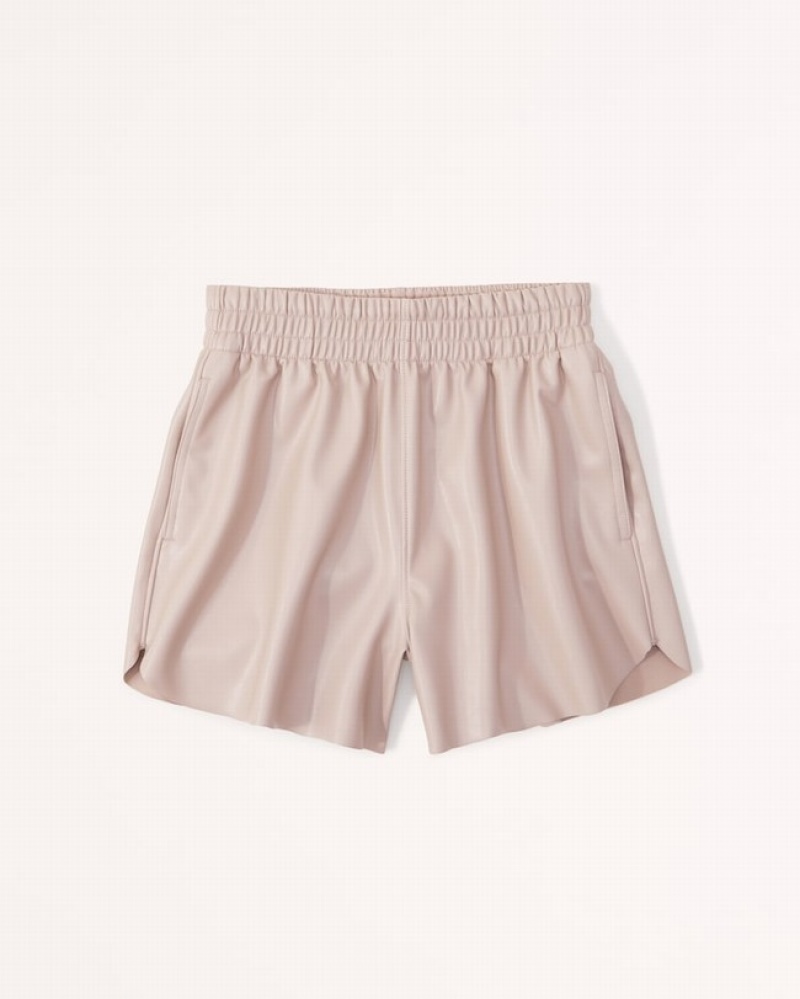 Abercrombie Veganska Leather Dolphin-hem Shorts Dam Grå Bruna  | 5781-BSYWF