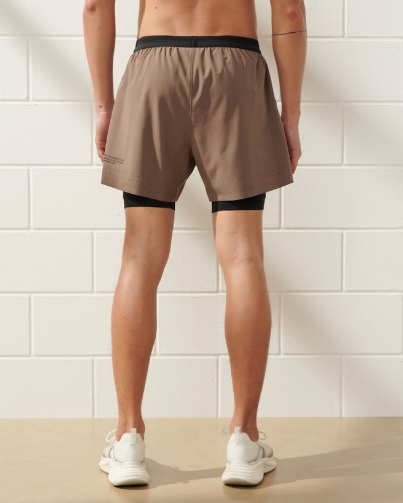 Abercrombie Ypb Motiontek 5 Inch Lined Flyaway Shorts Herr Grå  | 2798-AFXHZ