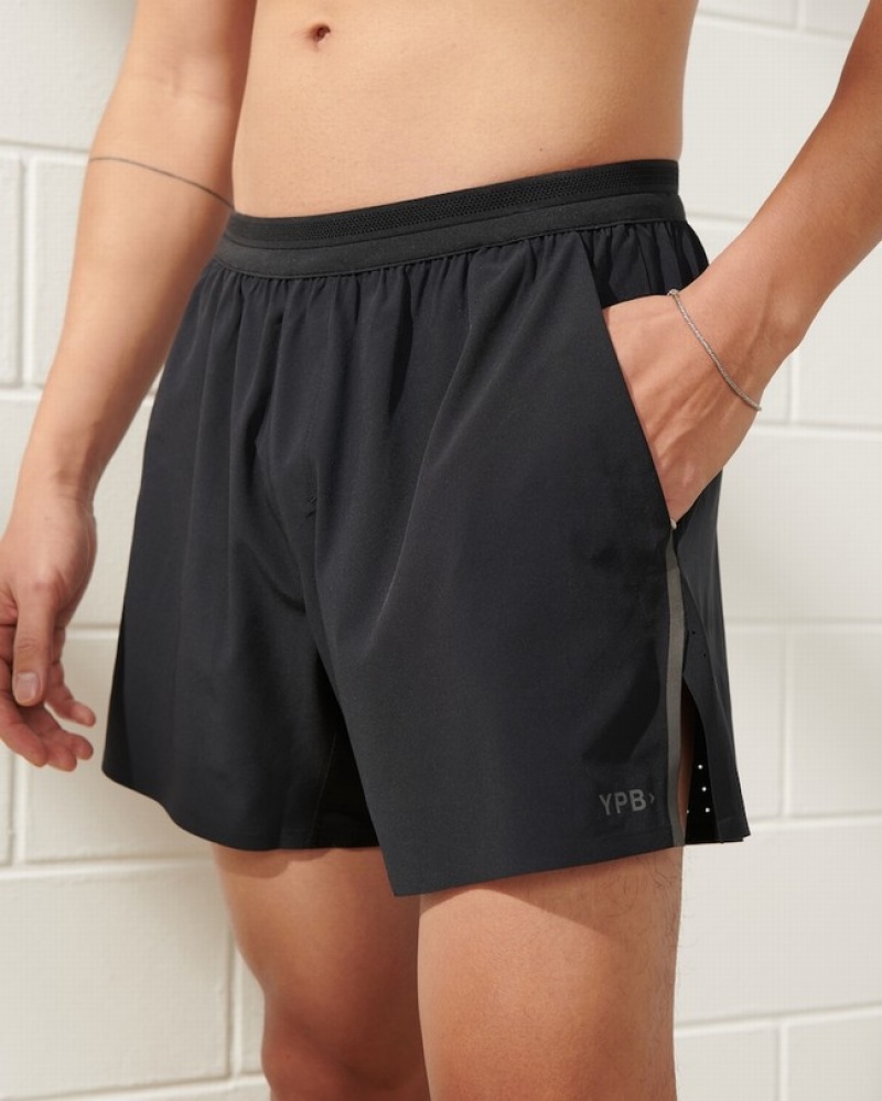 Abercrombie Ypb Motiontek 5 Inch Unlined Flyaway Shorts Herr Svarta  | 7893-LQKUN