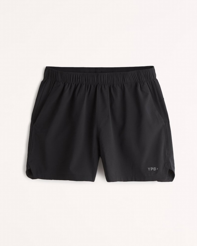 Abercrombie Ypb Motionvent 5 Inch Unlined Cardio Shorts Herr Svarta  | 9650-SAEHR