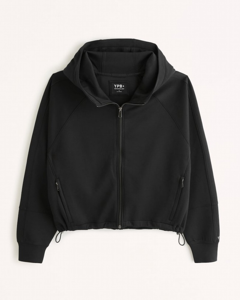 Abercrombie Ypb Neoknit Cinched Full-zip Set Dam Svarta  | 2394-CXGAD