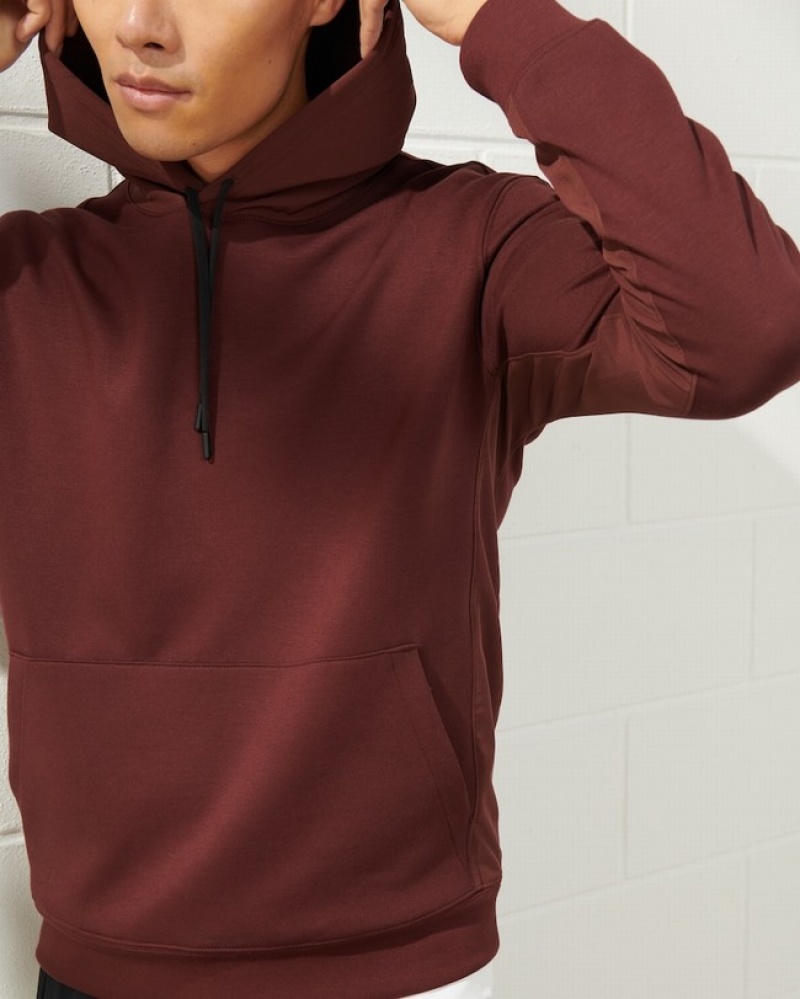 Abercrombie Ypb Neoknit Warm Up Hoodie Herr Vinröda  | 1036-IOFHP