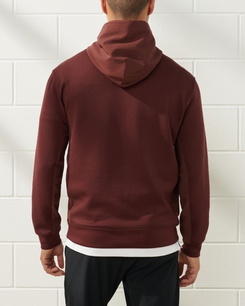 Abercrombie Ypb Neoknit Warm Up Hoodie Herr Vinröda  | 1036-IOFHP