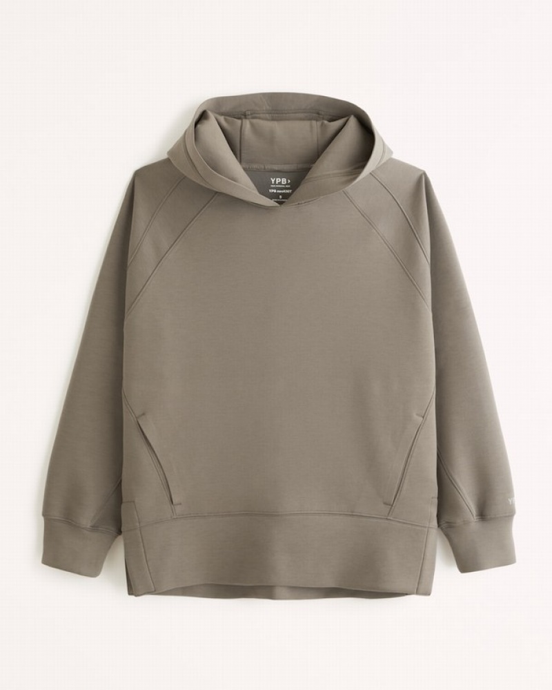 Abercrombie Ypb Neoknit-friendly Popover Hoodie Dam Grå  | 4638-XYKAP