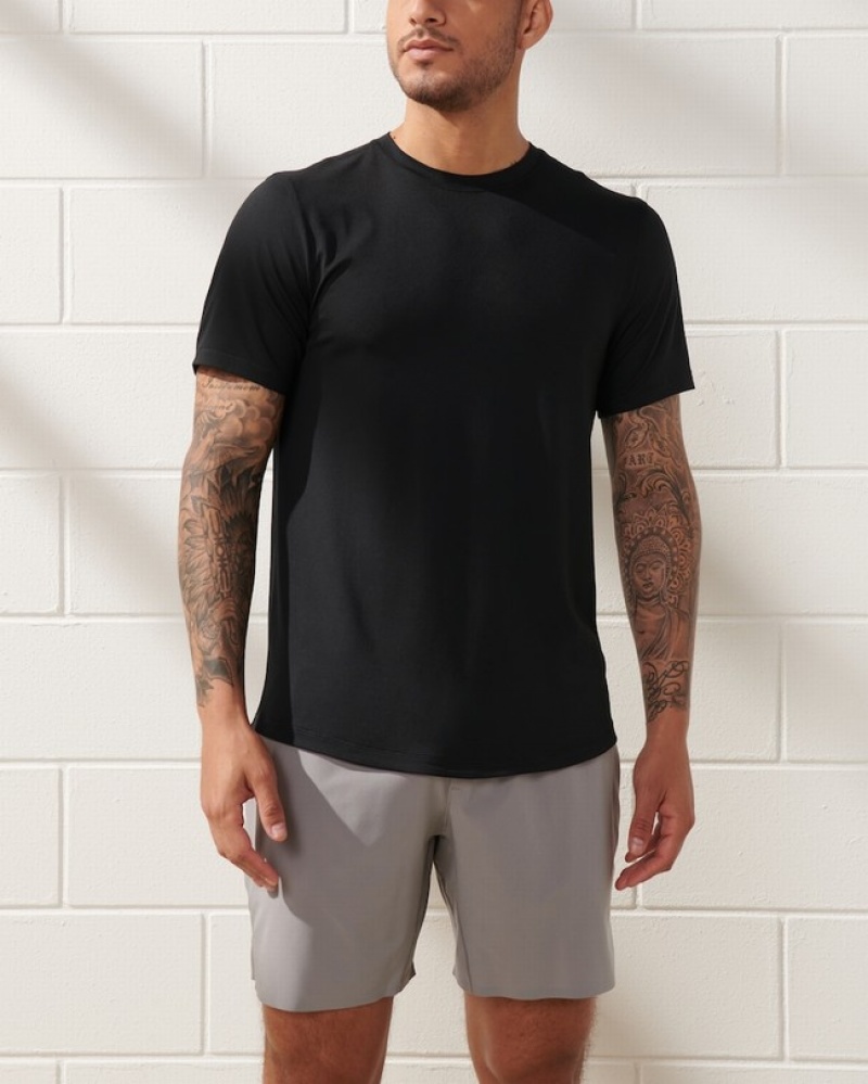 Abercrombie Ypb Powersoft Lifting T-shirt Herr Svarta  | 0542-MNZXC