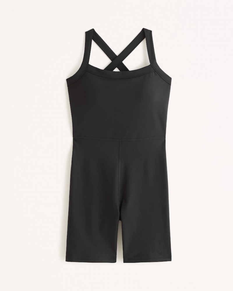 Abercrombie Ypb Sculptlux Strappy-back Jumpsuit Dam Svarta  | 7426-KHCPO