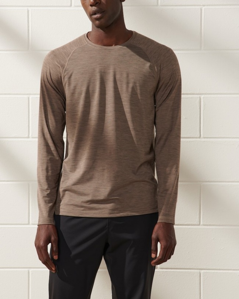 Abercrombie Ypb Sweatwik Long-sleeve T-shirt Herr Grå  | 5278-KJNIX