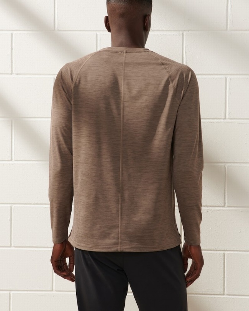 Abercrombie Ypb Sweatwik Long-sleeve T-shirt Herr Grå  | 5278-KJNIX