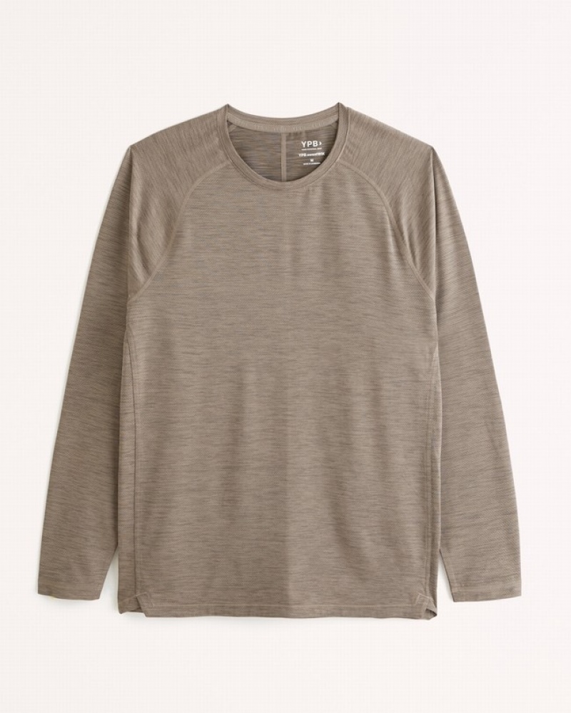 Abercrombie Ypb Sweatwik Long-sleeve T-shirt Herr Grå  | 5278-KJNIX