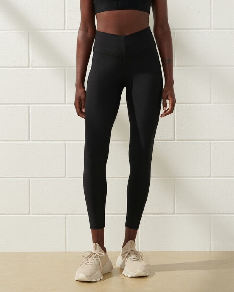 Abercrombie Ypb V-waist Leggings Dam Svarta  | 5017-KECAW