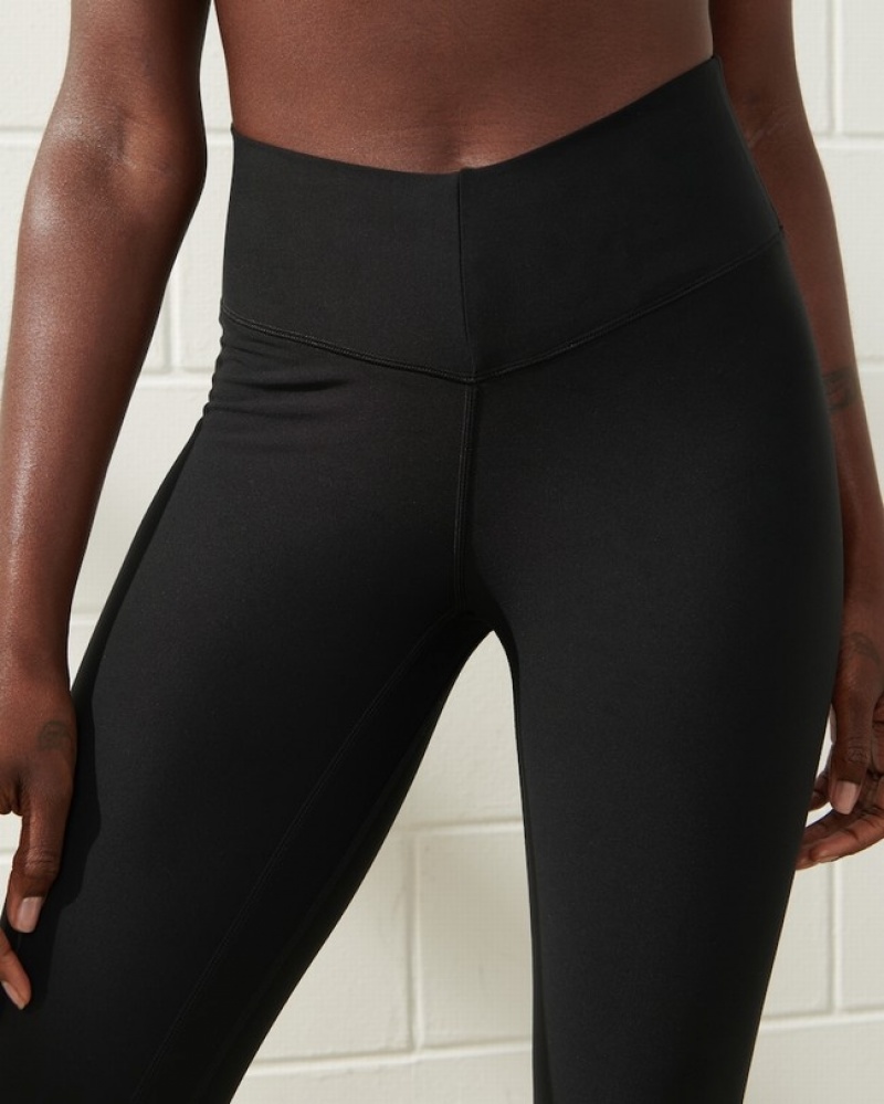 Abercrombie Ypb V-waist Leggings Dam Svarta  | 5017-KECAW